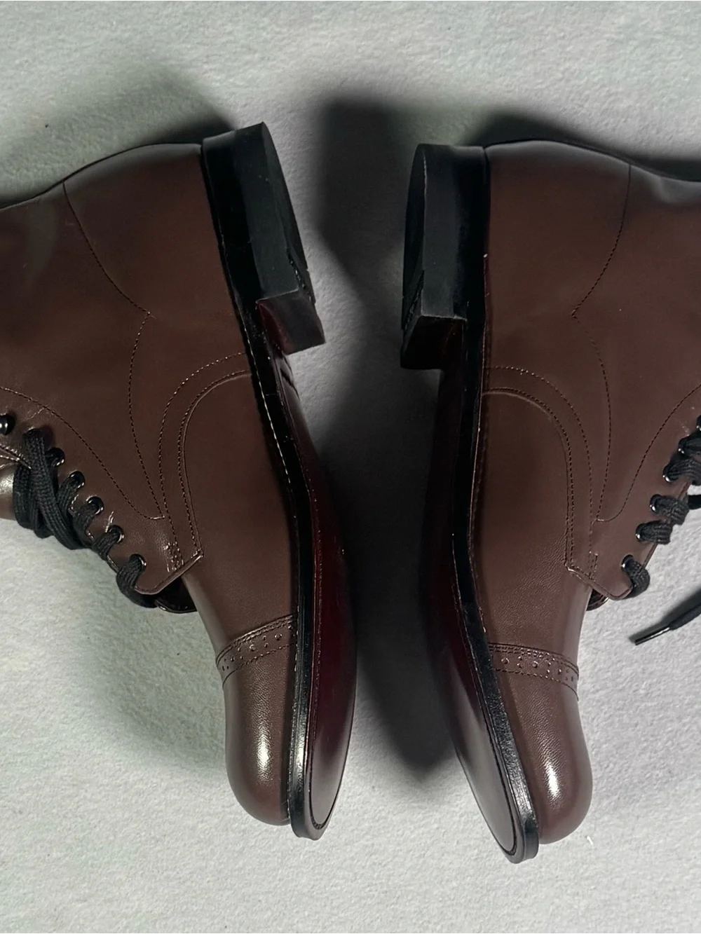 Stacy Adams Madison Men's Boots 9D Brown Kidskin Leather Cap Toe 00015-02 NWOB
